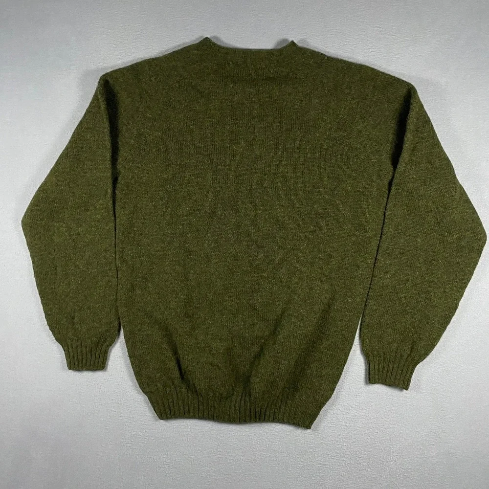 Harley of Scotland Shetland Saddle Sweater Mens XL New Wool Made in Scotland